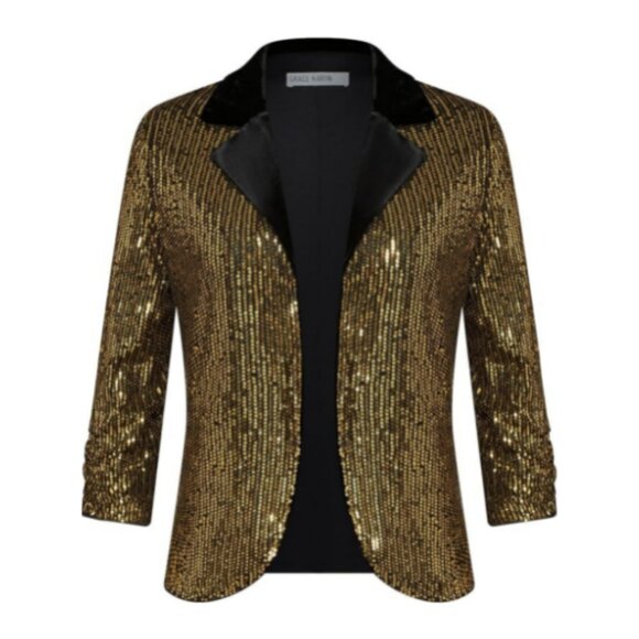 GRACE KARIN Sequin Blazer M NWT - Picture 1 of 5